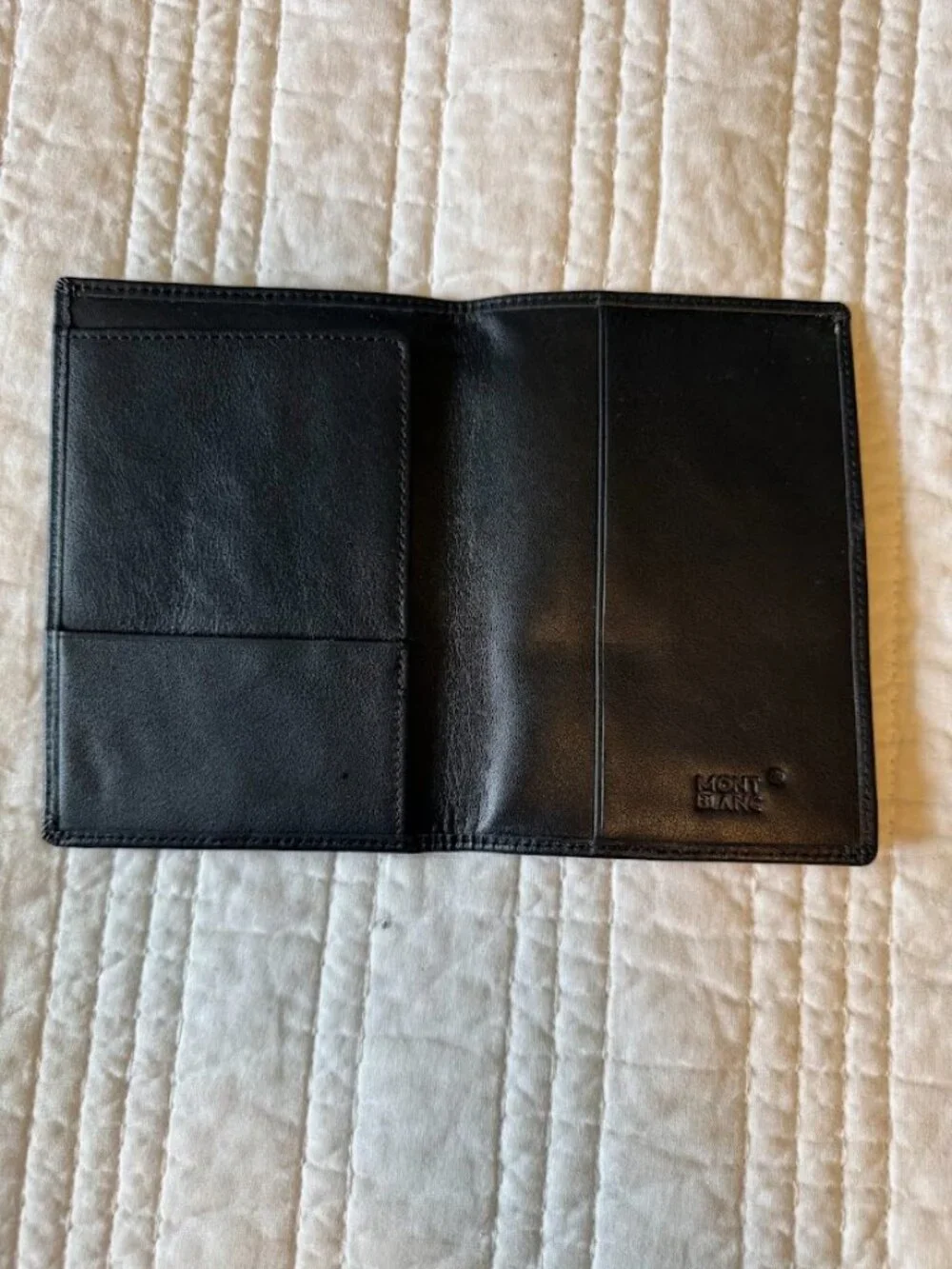 Black Leather Montblanc Meisterstuck Passport Holder Saks Fifth Avenue